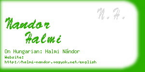 nandor halmi business card